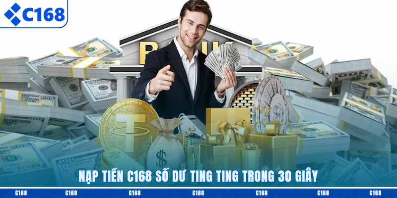Nạp tiền C168 số dư ting ting trong 30 giây